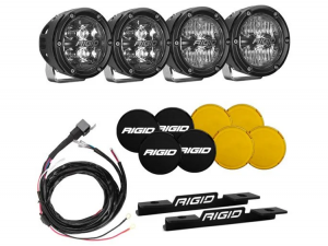 Ford Bronco A Pillar Light Kit - Rigid Industries - 360 Spot + 360 Drive 